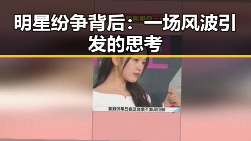 明星纷争背后:一场风波引发的思考